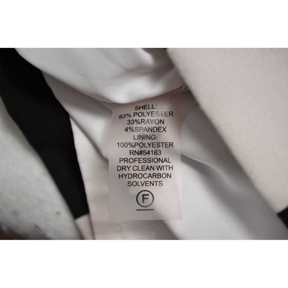 Calvin Klein Women's Size 4 Colorblock Sheath Dress Black‎ White Sleeveless Work - Picture 5 of 6